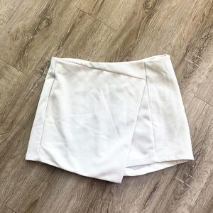 White Mini Skort